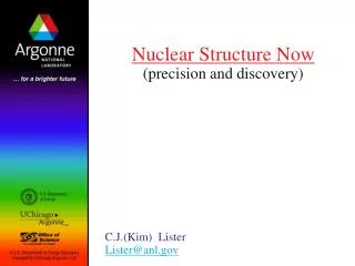 Nuclear Structure Now (precision and discovery)
