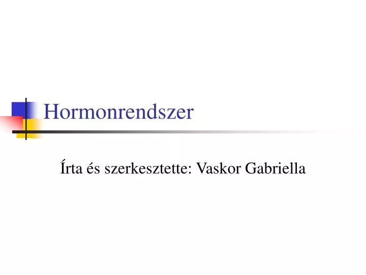 hormonrendszer