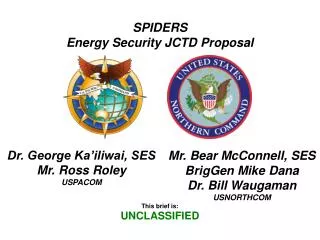 SPIDERS Energy Security JCTD Proposal