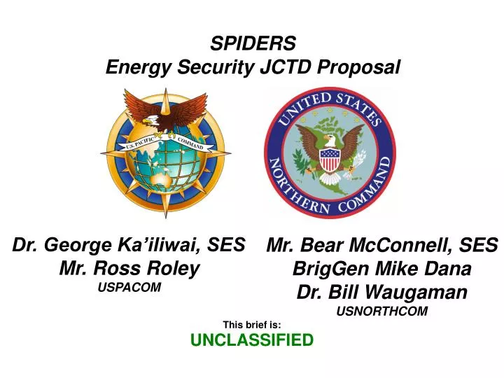 spiders energy security jctd proposal