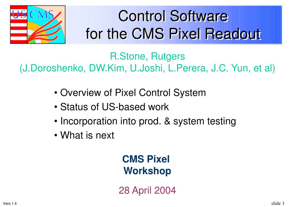 PPT - Control Software for the CMS Pixel Readout PowerPoint ...