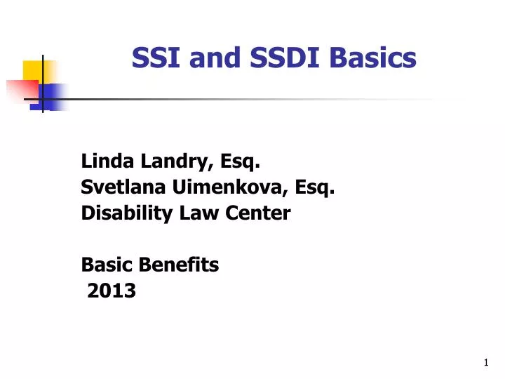 linda landry esq svetlana uimenkova esq disability law center basic benefits 2013