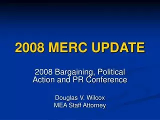 2008 MERC UPDATE