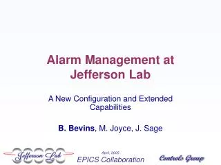 Alarm Management at Jefferson Lab