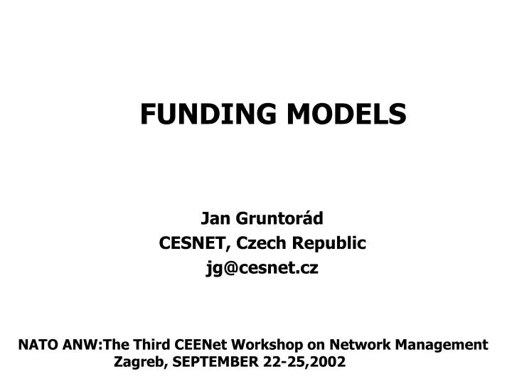 funding models