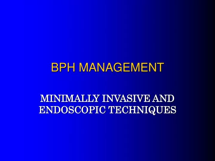 bph management