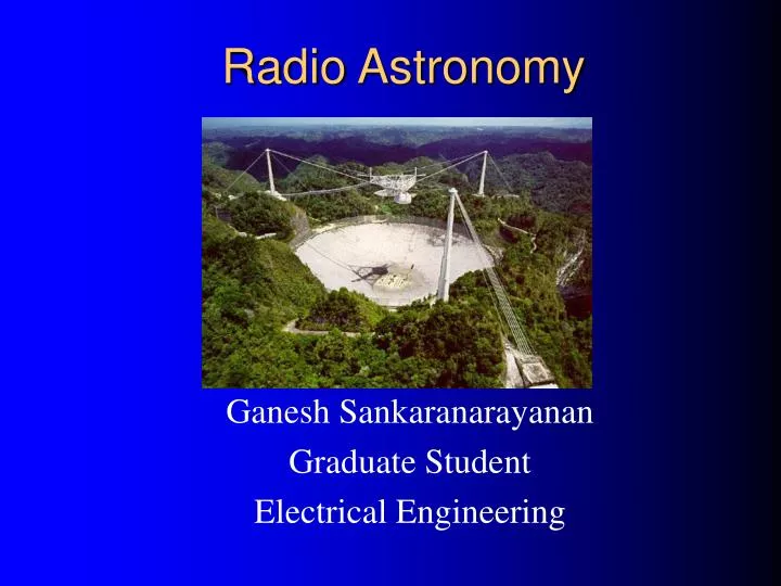 radio astronomy