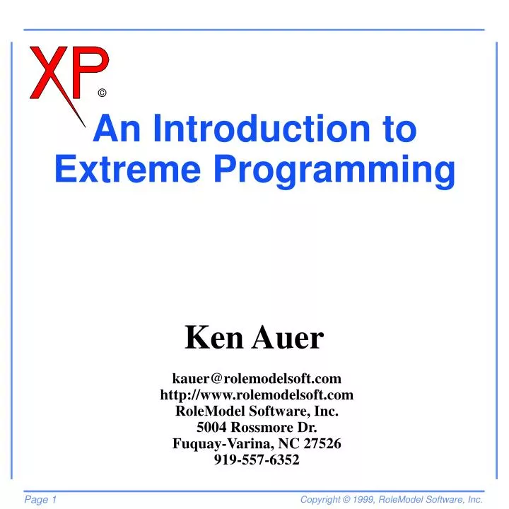 an introduction to extreme programming