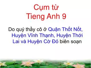 C?m t? Tieng Anh 9