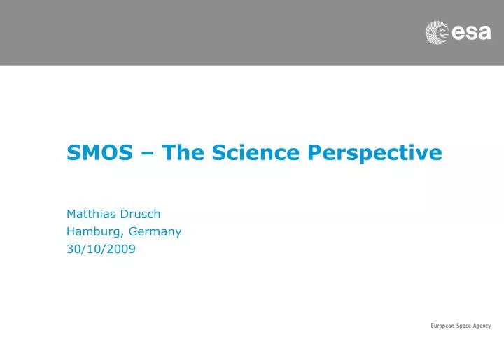 smos the science perspective