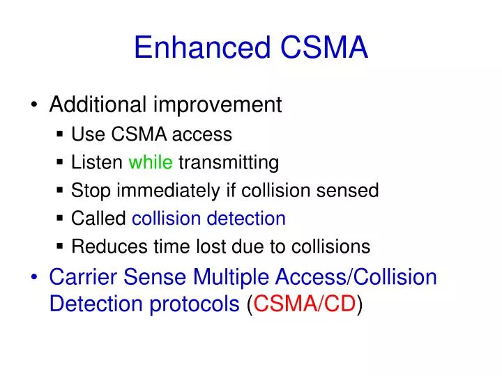 enhanced csma