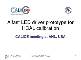 A fast LED driver prototype for HCAL calibration