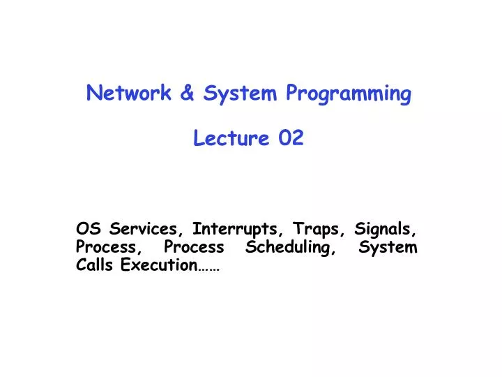 network system programming lecture 02