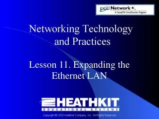 Lesson 11. Expanding the Ethernet LAN