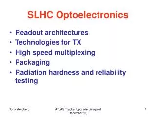 SLHC Optoelectronics