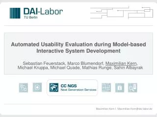 Automated Usability Evaluation during Model-based Interactive System Development