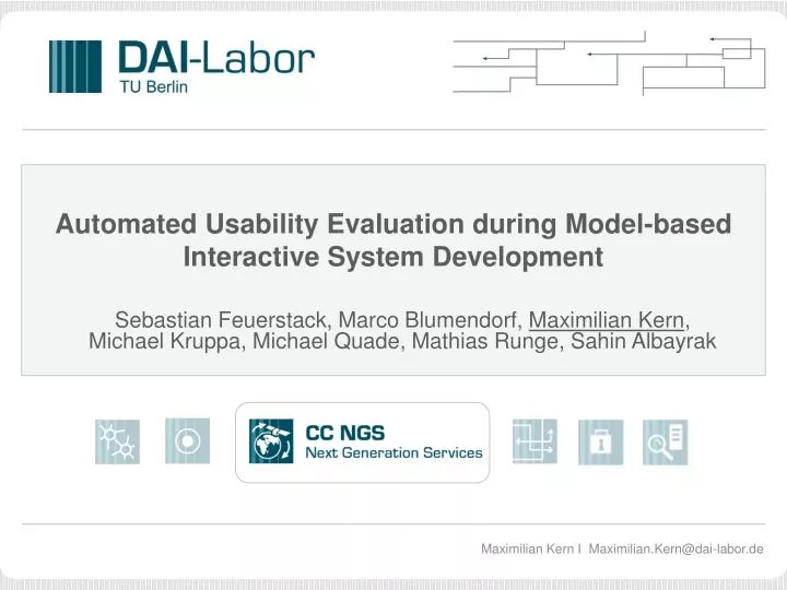automated usability evaluation during model based interactive system development