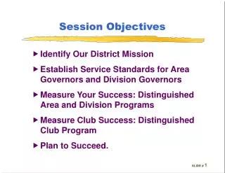 Session Objectives