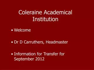 Coleraine Academical Institution