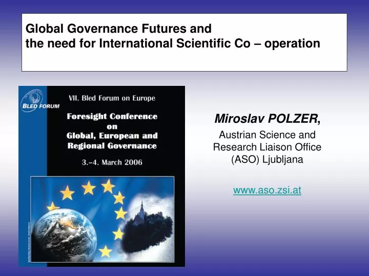global governance futures and the need for international scientific co operation