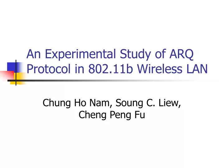 an experimental study of arq protocol in 802 11b wireless lan