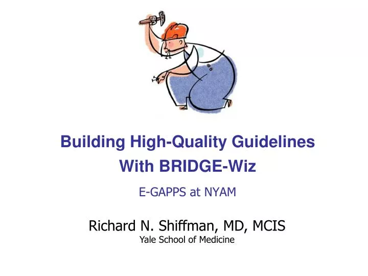building high quality guidelines with bridge wiz e gapps at nyam
