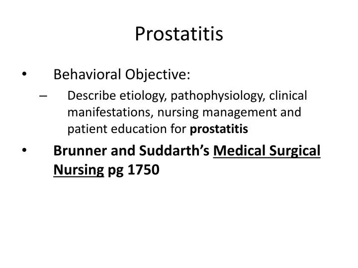 prostatitis