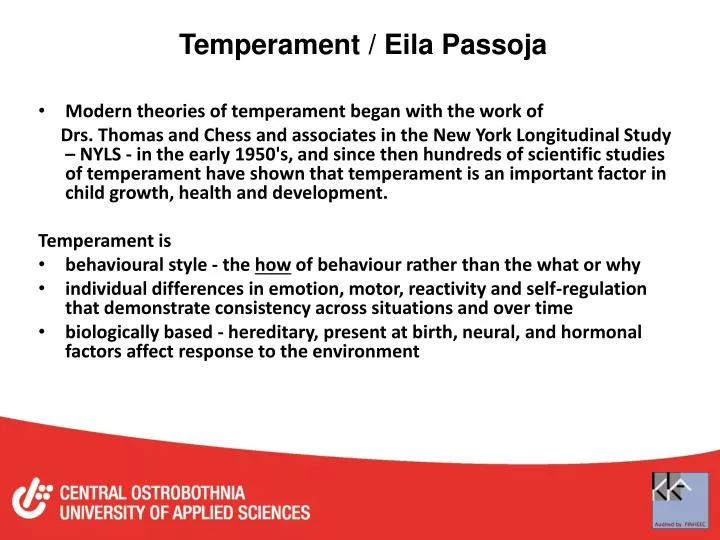 temperament eila passoja