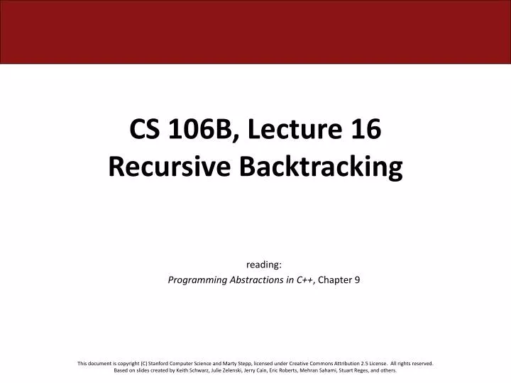 cs 106b lecture 16 recursive backtracking