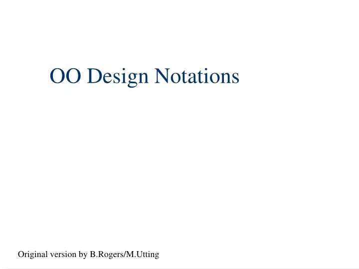 oo design notations