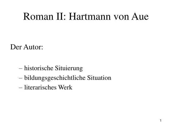 roman ii hartmann von aue