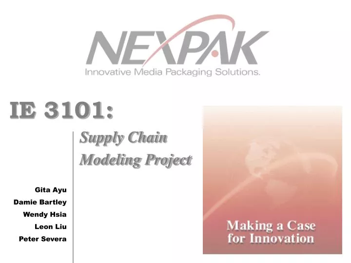 ie 3101 supply chain modeling project