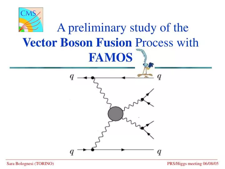 a preliminary study of the vector boson fusion process with famos