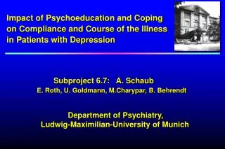 Impact of Psychoeducation and Coping on Compliance and Course of the Illness