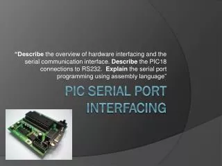 PIC Serial Port Interfacing