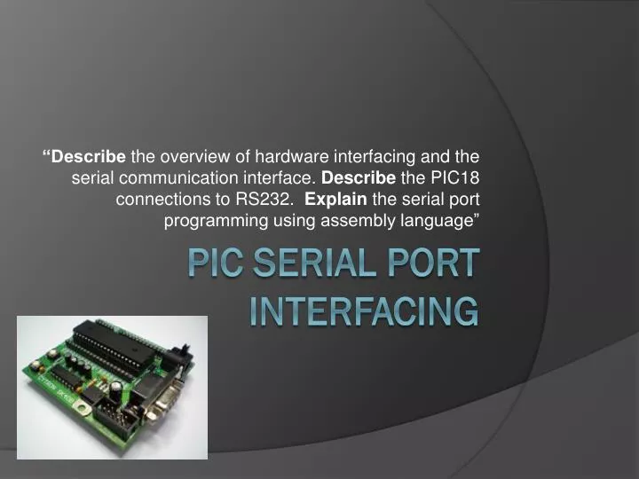 pic serial port interfacing