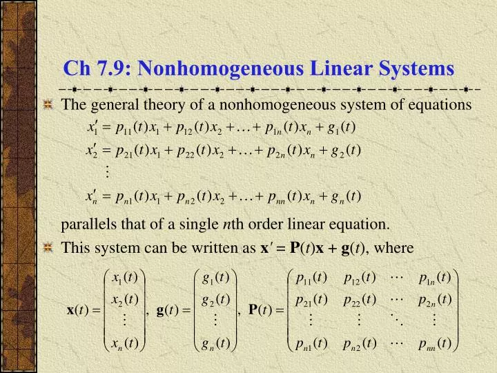 ch 7 9 nonhomogeneous linear systems