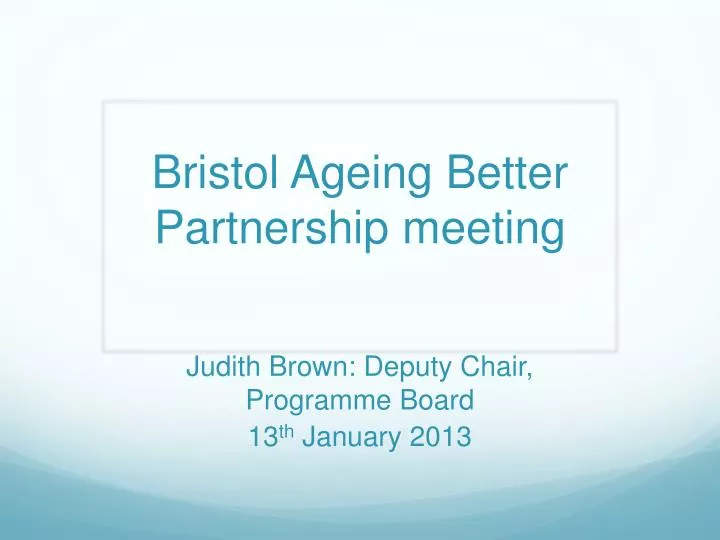 bristol ageing better partnership meeting