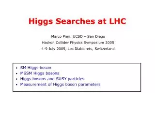 Higgs Searches at LHC