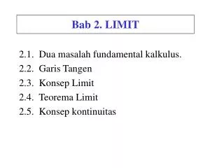 Bab 2. LIMIT