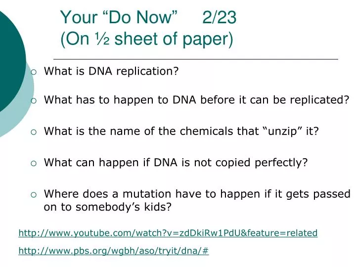 your do now 2 23 on sheet of paper