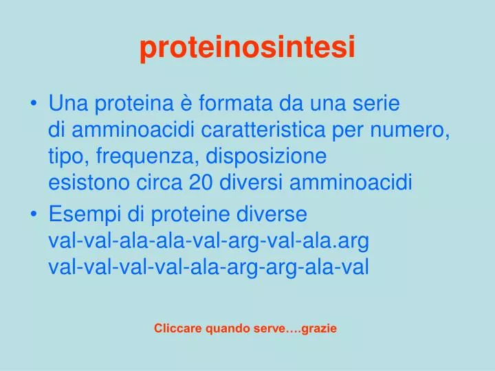 proteinosintesi