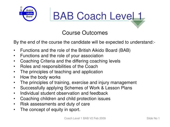 bab coach level 1