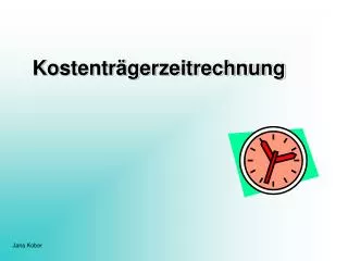 Kostenträgerzeitrechnung