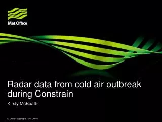 Radar data from cold air outbreak during Constrain