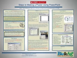 Steps to Making a Poster Using PowerPoint