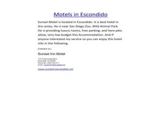 Motels in Escondido