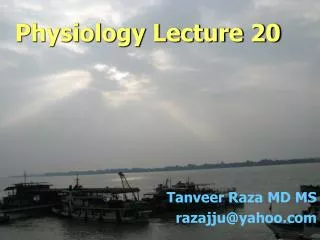 Physiology Lecture 20