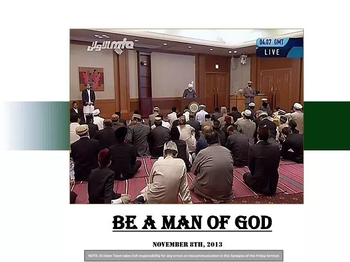 be a man of god