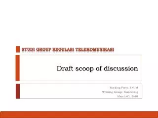 draft scoop of discussion
